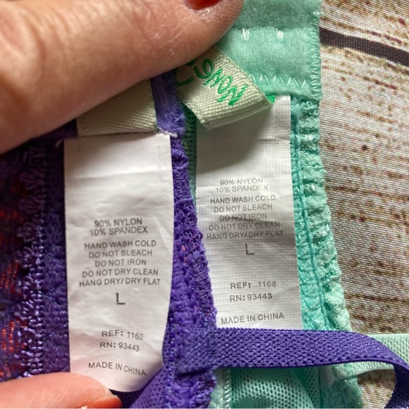 Honeydew Lace Bralette Bundle NWOT Women’s Large Mint Green Purple Pink - Picture 5 of 6